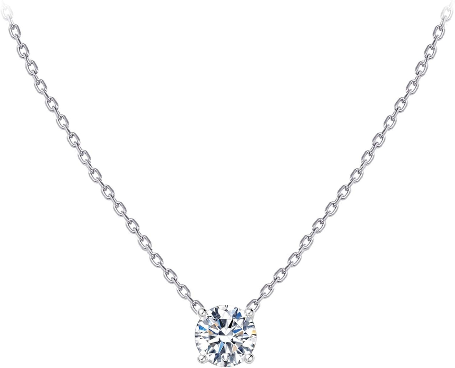 Gold Diamond Dainty Choker Necklace for Women Sterling Silver 0.5/1/2Cttw Tennis Crystal Cubic Zirconia Gold Plated Pendant Necklaces Best Friend Birthday Gifts for Women Trendy Sister Mom Wife Womens Her Friend Party