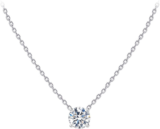 Gold Diamond Dainty Choker Necklace for Women Sterling Silver 0.5/1/2Cttw Tennis Crystal Cubic Zirconia Gold Plated Pendant Necklaces Best Friend Birthday Gifts for Women Trendy Sister Mom Wife Womens Her Friend Party
