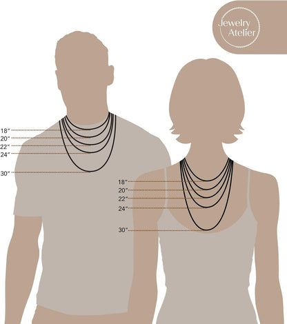 Gold Chain Necklace Collection - 14K Solid Yellow Gold Filled Figaro Chain Necklaces for Women and Men with Different Sizes (2.8Mm, 3.7Mm, 4.7Mm, 5.6Mm)