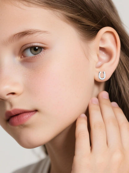 925 Sterling Silver Cute Animal Earrings Synthetic Opal Earrings Hypoallergenic Earrings Dainty Stud Birthday Gift for Her