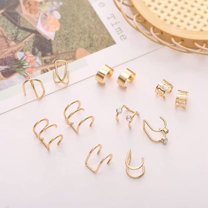 24 Pcs Gold Hair Braids Dreadlock, Non-Piercing Ear Clip Beard Beads Cuffs Clip Hair for Women Men Hair Accessories Styling Jewelry Tools