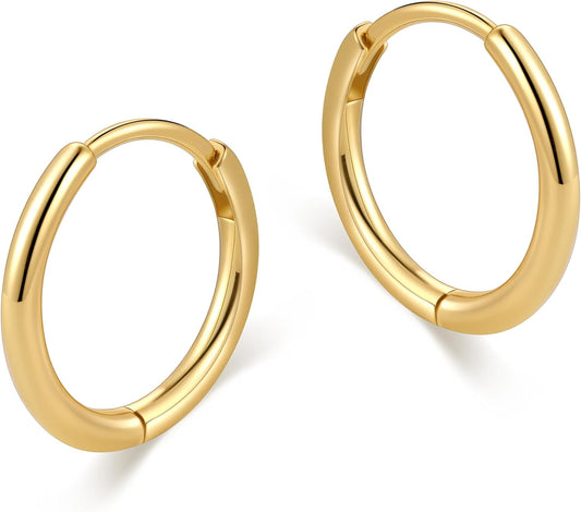 Small Hoop Earrings for Women Tiny Cartilage Hoop Earrings for Men Helix Daith Tragus Ear Hugging Hoop Earrings Sleeper Hypoallergenic Earrings