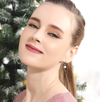 Earrings for Women, Birthstone Earrings, Genuine or Synthetic Gemstone Earrings, 6Mm round Bezel Set Leverbacks, Dangle Earrings for Women, Sterling Silver Earrings or Gold Flash Silver Earrings