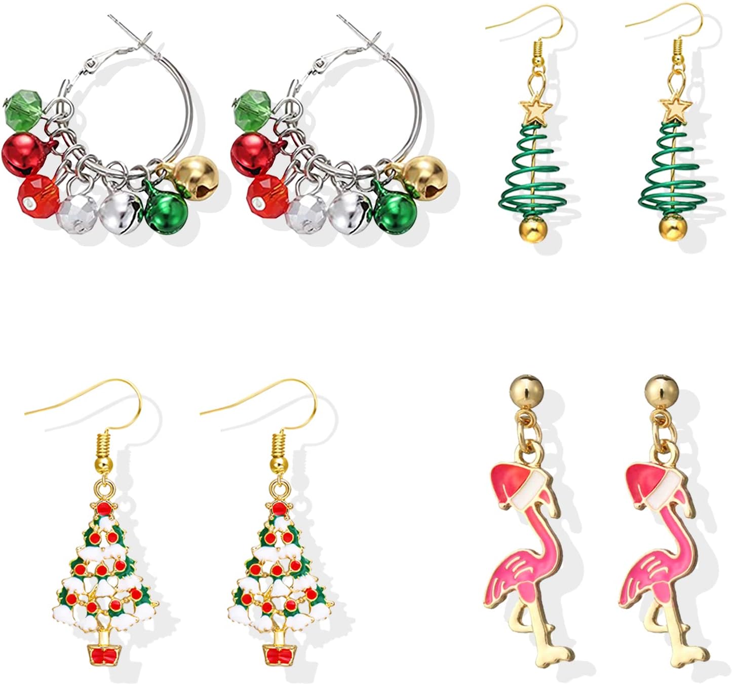 Christmas Earrings for Women Christmas Tree Dangle Earrings Snowflake Santa Candy Cane Snowman Penguin Earrings Holiday Winter Earrings Christmas Stocking Stuffers Gifts