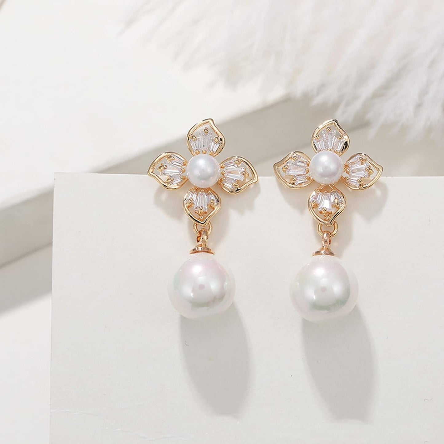 Black Vintage Pearl Drop Teardrop Chandelier Long Dangle Baroque Bohemian Earrings for Women in Gold