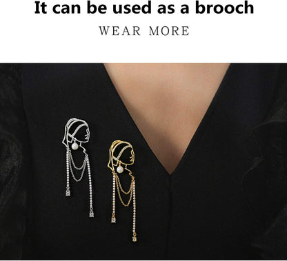 Unique Abstract Face Art Earrings Dangle Statement Long Earrings for Women Tassel Chandelier Handwork Earrings Jewelry Fashion