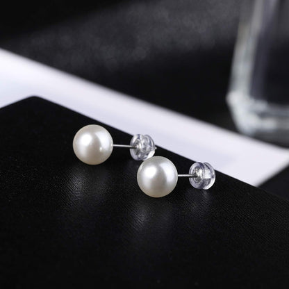 Pearl Stud Earrings Freshwater Pearl Ear Rings Hypoallergenic Earrings 4Mm-12Mm for Women Bridesmaids Gifts