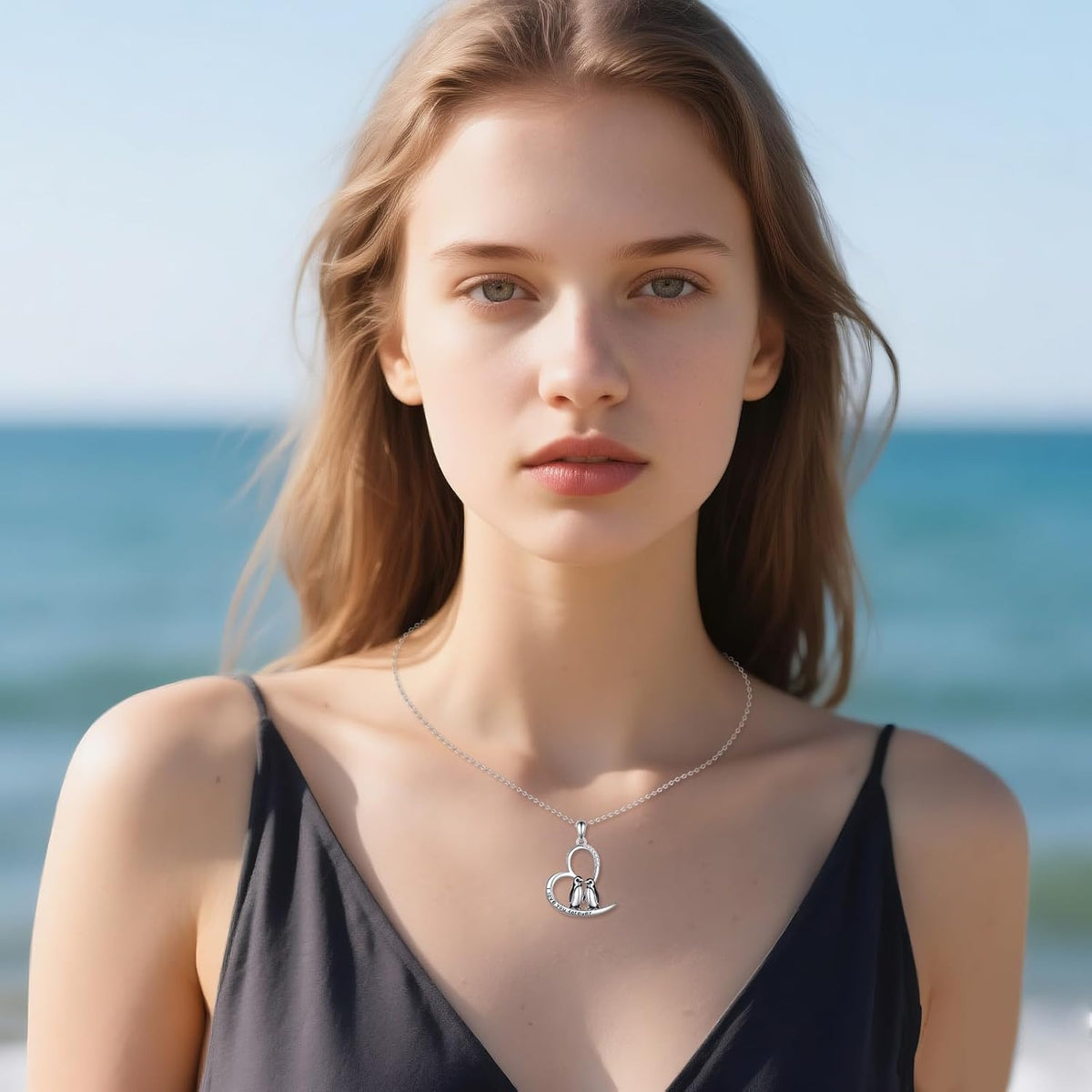 925 Sterling Silver Penguin Pendant Necklace