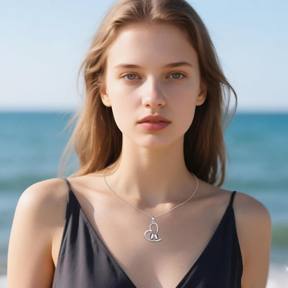 925 Sterling Silver Penguin Pendant Necklace
