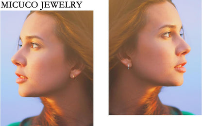 Small Hoop Earrings for Women Tiny Cartilage Hoop Earrings for Men Helix Daith Tragus Ear Hugging Hoop Earrings Sleeper Hypoallergenic Earrings