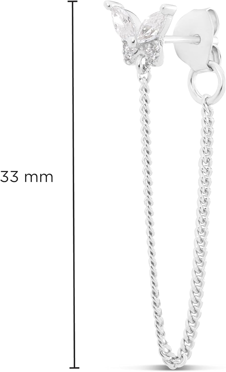 Silver & Gold Chain Earrings for Women - 14K Gold Butterfly Earrings for Women & More Trendy Earrings Styles - Comfortable Cute Earrings Aesthetic Jewelry