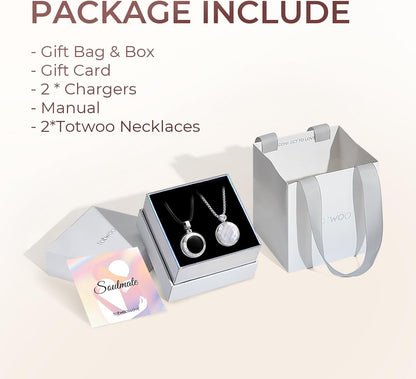 TOTWOO Silver Smart Touch Soulmate Pendant Necklace