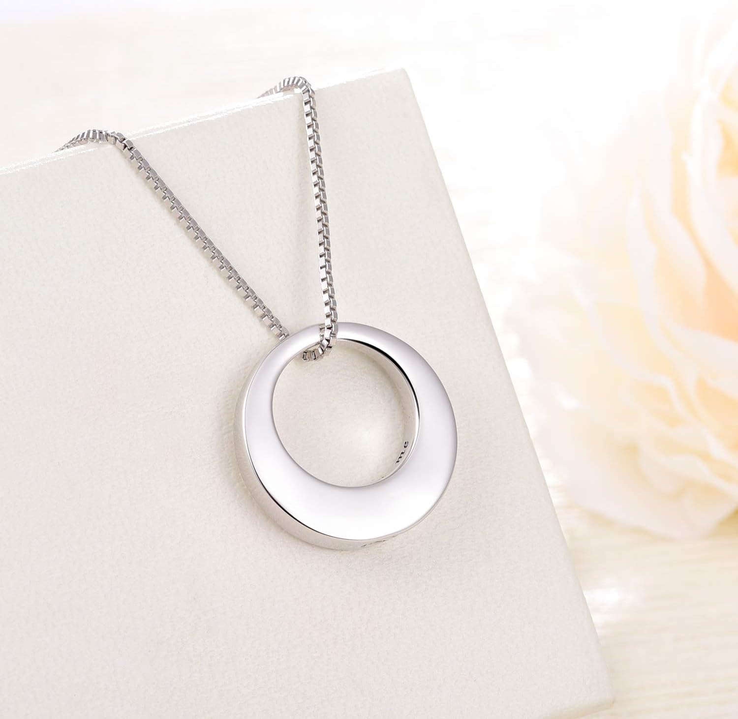 Sterling Silver Circle of Life Eternity Memorial Urn Necklace Always with Me Cremation Jewelry Pendant Necklaces for Ashes