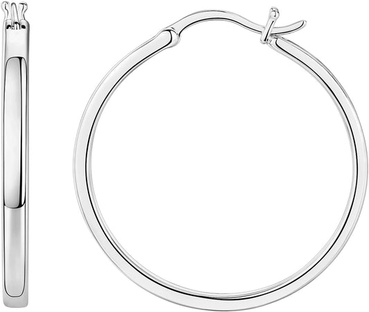 14K Gold Plated 925 Sterling Silver Post Lightweight Hoops | 20Mm - 30Mm Earring | Gold Hoop Earrings for Women