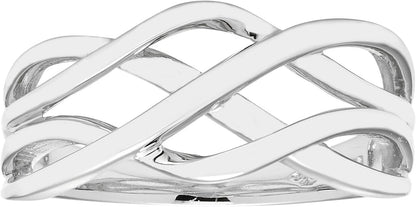 Bold Metal Statement Band Rings in .925 Sterling Silver - Choice of Style & Metal