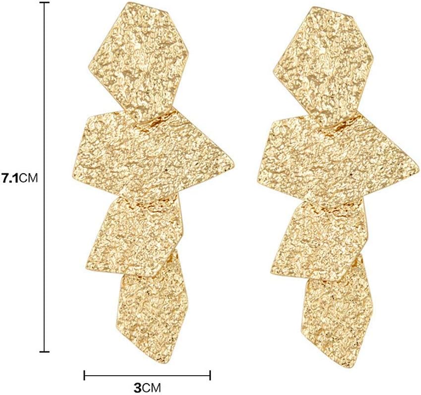 Women Irregular Geometric Dangle Earrings Gloden