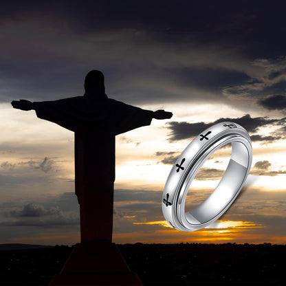 Spinner Rings for Anxiety,S925 Sterling Silver Fidget Anxiety Worry Relieving Boredom ADHD Autism Band Rings for Teen Girls