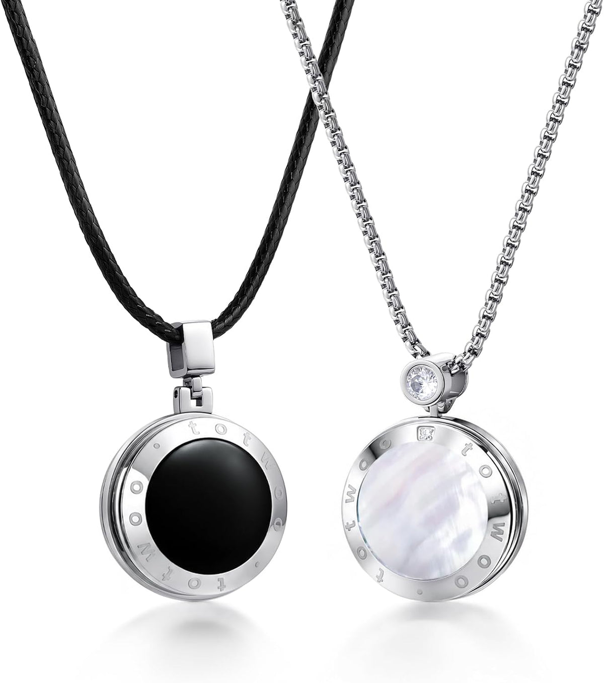 TOTWOO Silver Smart Touch Soulmate Pendant Necklace