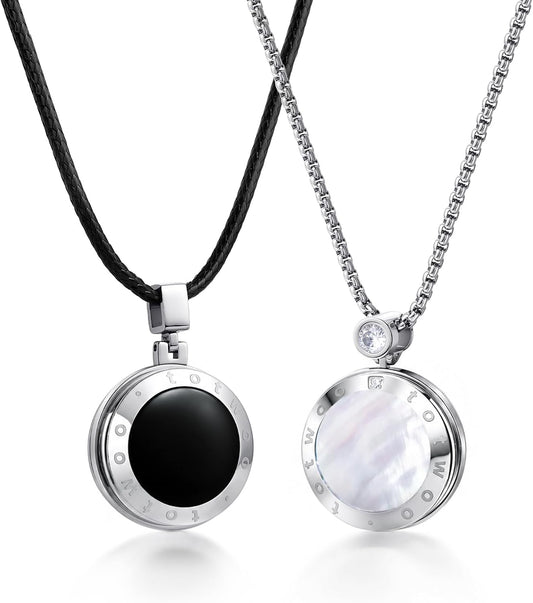 TOTWOO Silver Smart Touch Soulmate Pendant Necklace