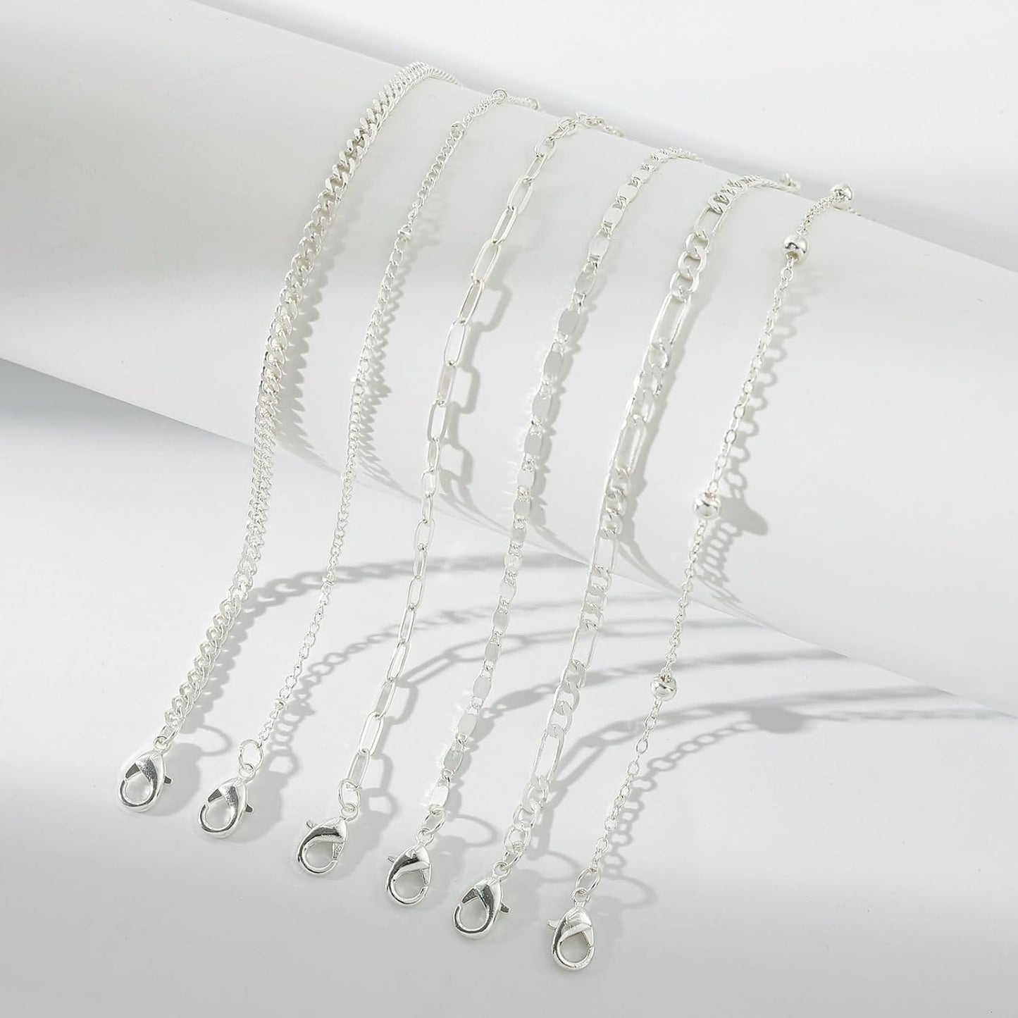 12Pcs Summer Beach Anklets for Women Waterproof Gold Silver Chain Ankle Bracelets Cute Women'S Foot Anklet Set 7.9-10.5 Inch Adjustable