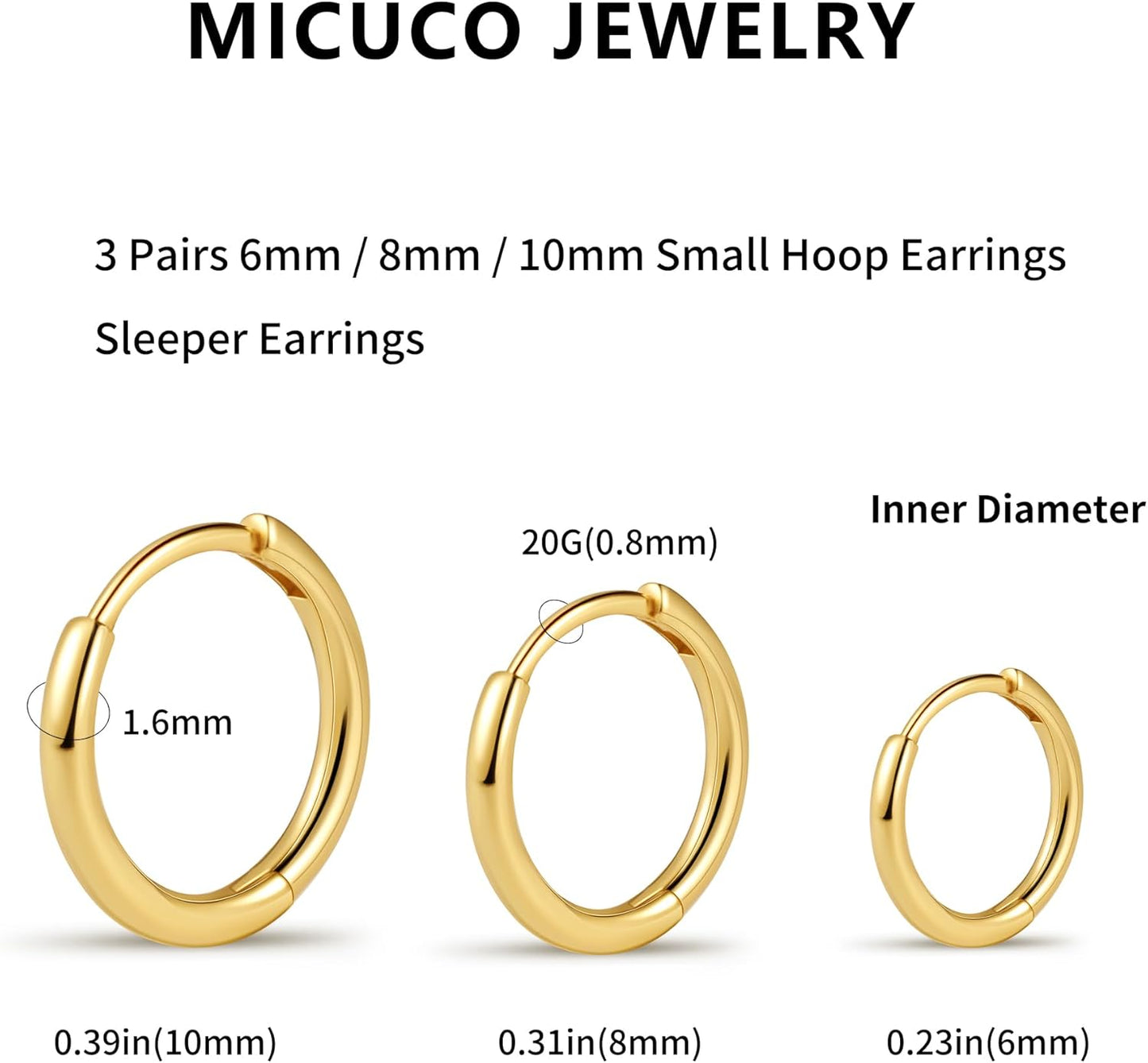 Small Hoop Earrings for Women Tiny Cartilage Hoop Earrings for Men Helix Daith Tragus Ear Hugging Hoop Earrings Sleeper Hypoallergenic Earrings