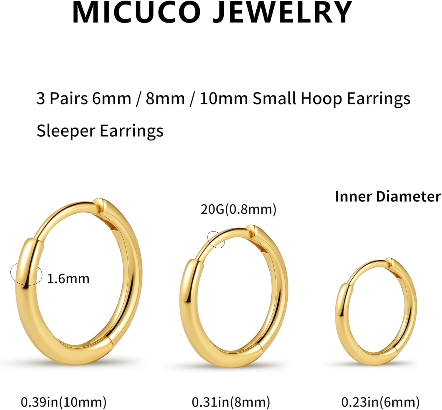 Small Hoop Earrings for Women Tiny Cartilage Hoop Earrings for Men Helix Daith Tragus Ear Hugging Hoop Earrings Sleeper Hypoallergenic Earrings