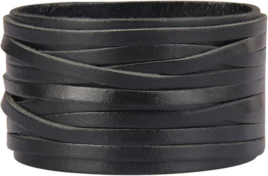 Leather Cuff Bracelet Punk Braided Bracelets Rock Leather Wristbands Faux Mens Leather Bracelet Gothic Viking Bangle Adjustable Wrap Bracelet for Women,Men