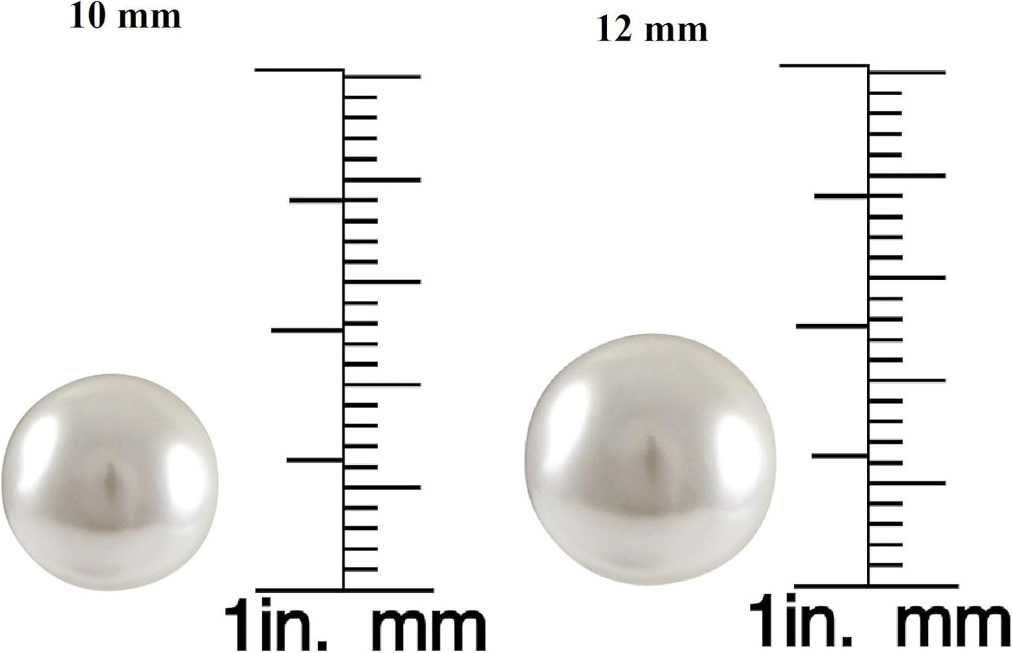 Rhodium or Gold Finish Faux Pearls Clip-On Stud Earrings