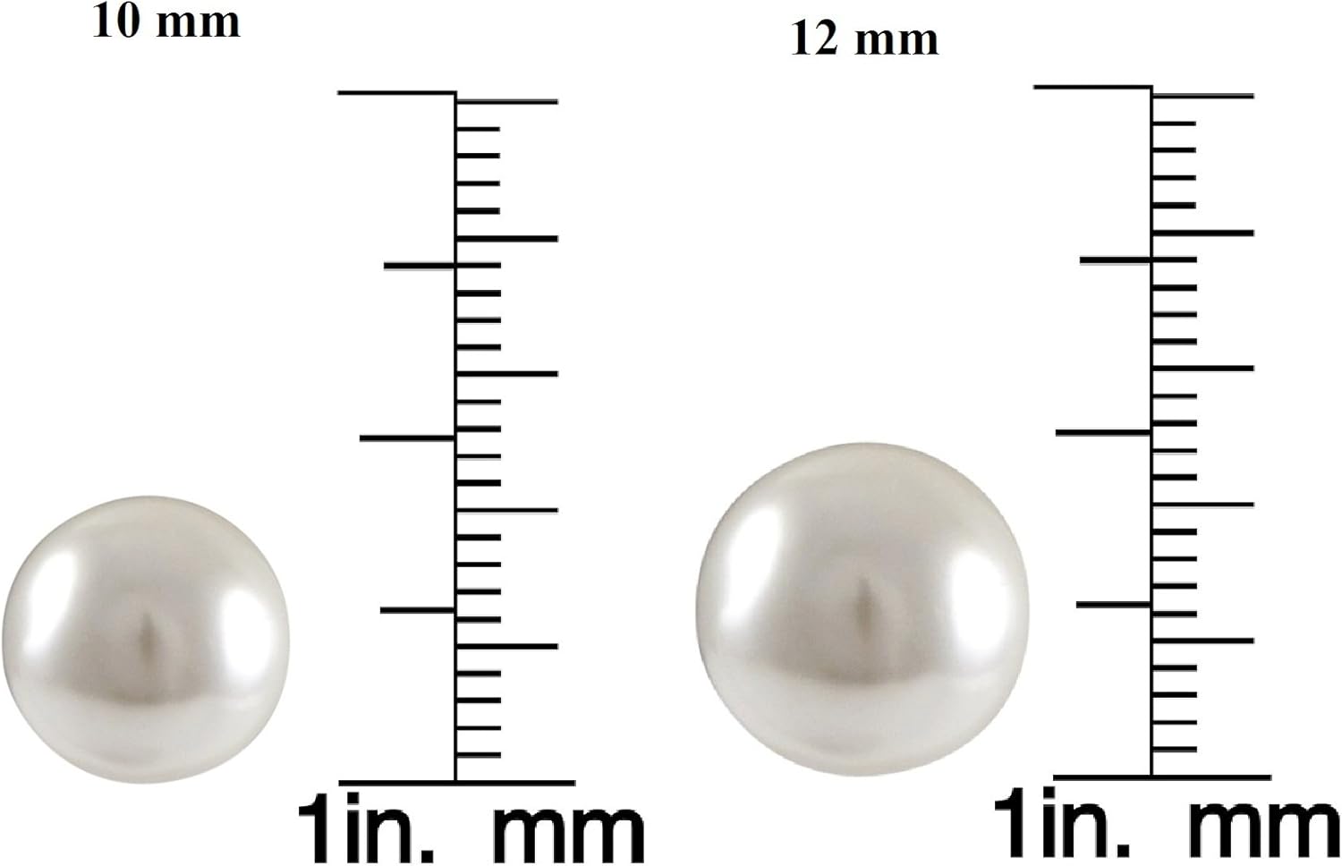 Rhodium or Gold Finish Faux Pearls Clip-On Stud Earrings