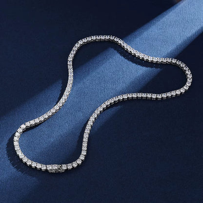 Classic Zircon Tennis Chain Necklace- 5 mm