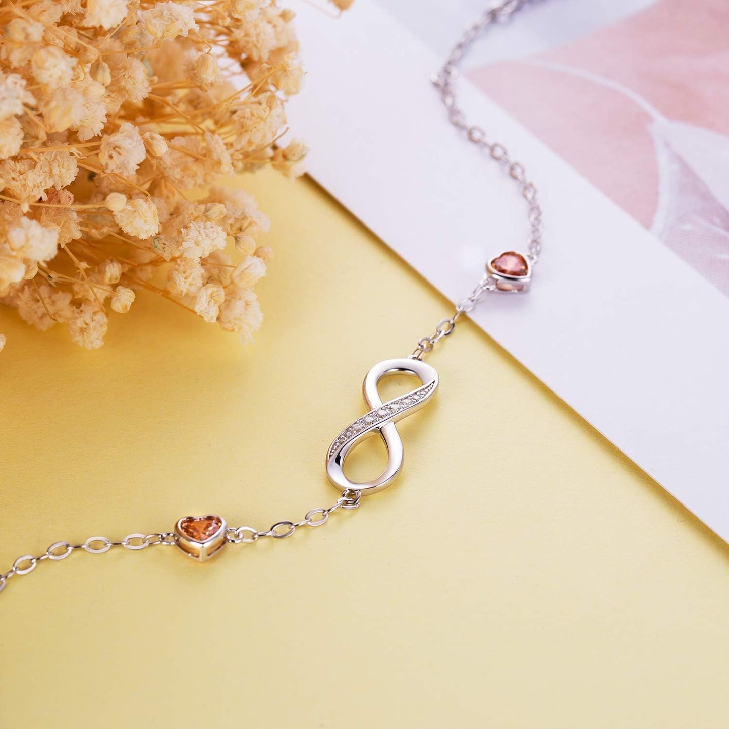 Infinity Love Bracelets for Women 925 Sterling Silver Womens Bracelet Love Symbol Charm Adjustable Bracelet Jewelry