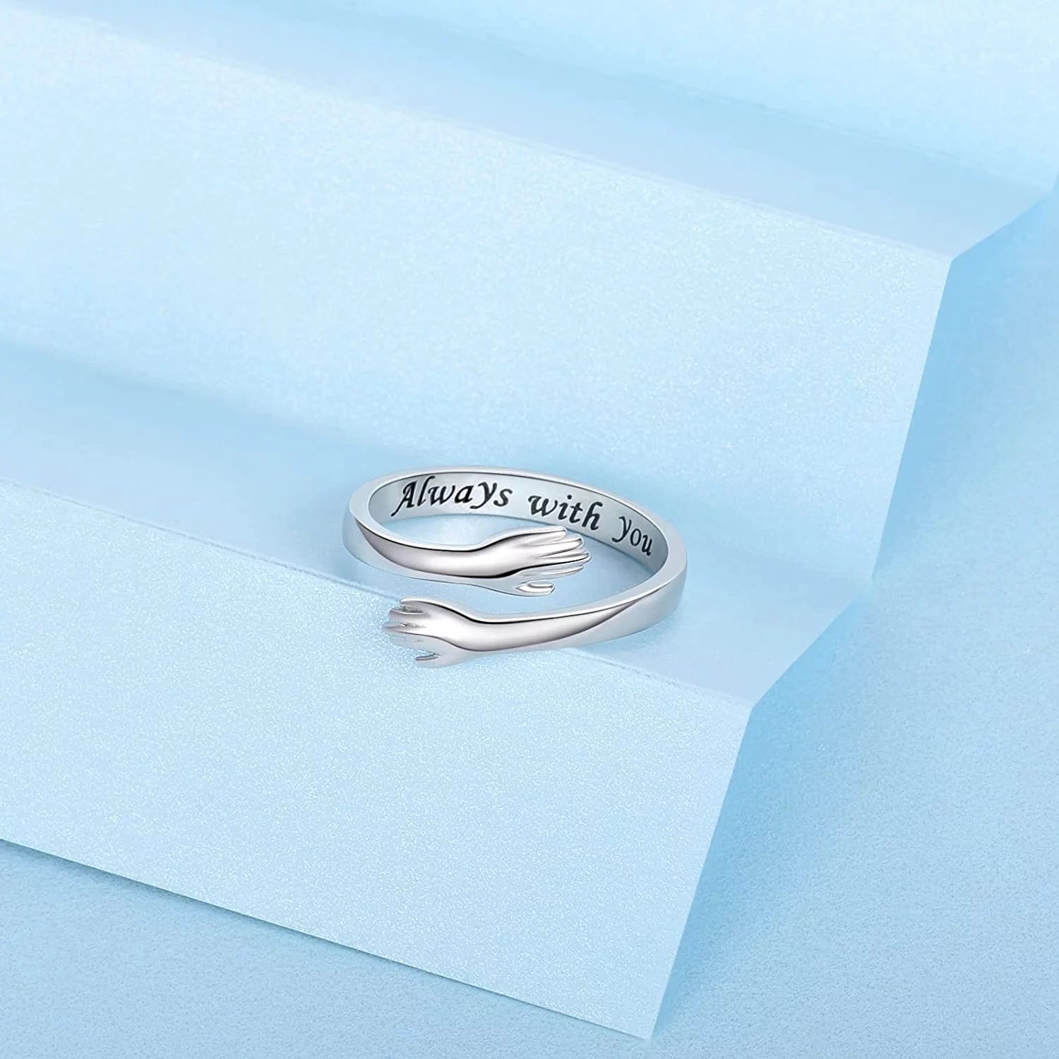 Adjustable Hug Ring, Sterling Silver