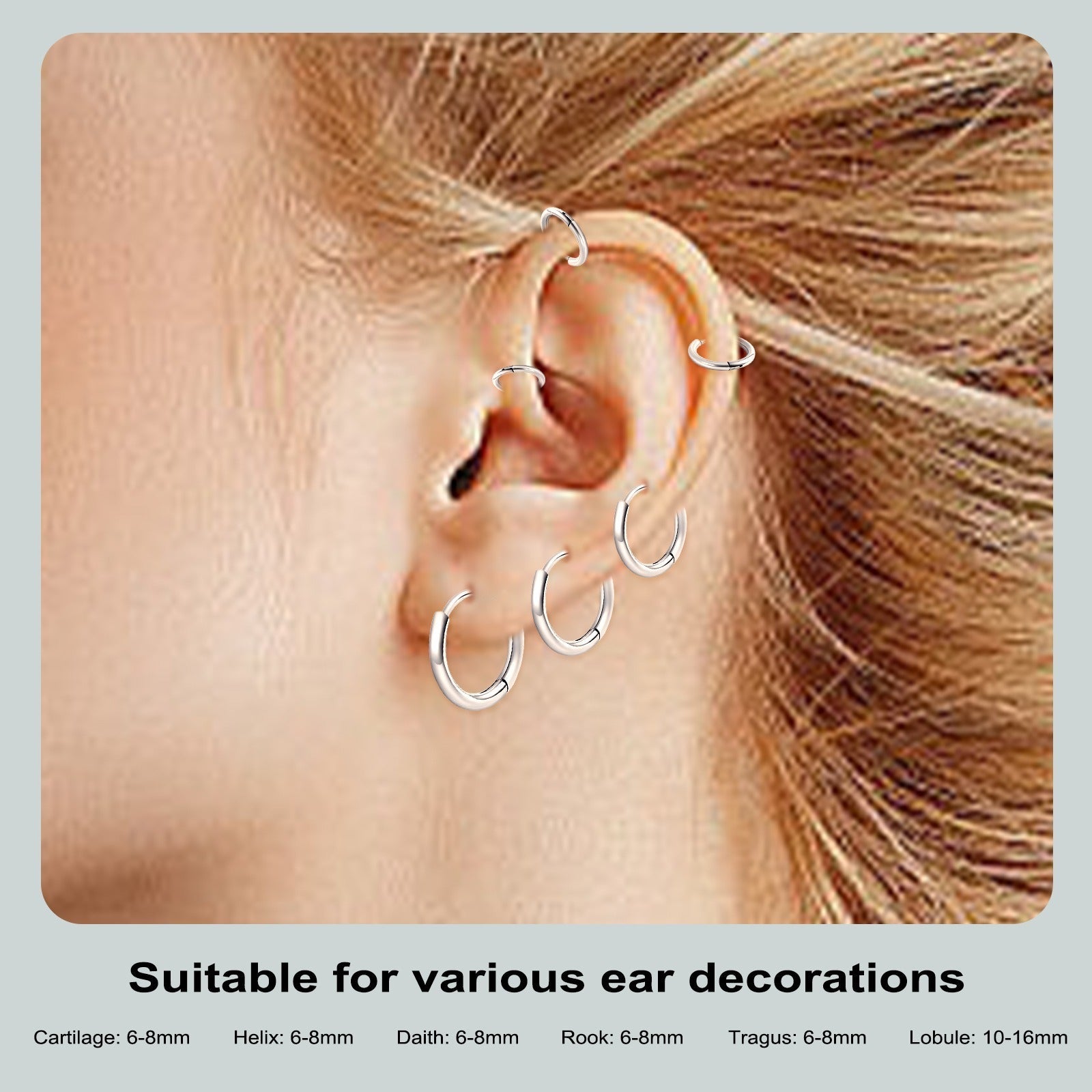 2.0 Circle Titanium Steel Earrings Are Lightweight and Comfortable to Wear