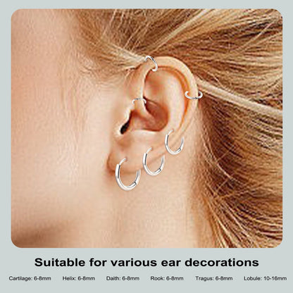 2.0 Circle Titanium Steel Earrings Are Lightweight and Comfortable to Wear