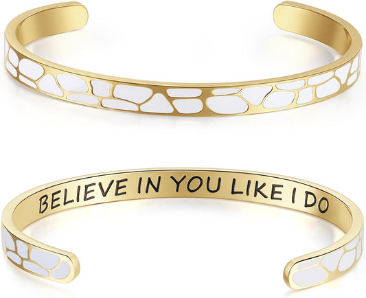 Personal Bracelets for Teens/Women-Inspirational Jewelry Gifts (Various Designs) for Daughter/Sister/Mom/Friends-Adjustable Bracelet in a Pretty Gift Box