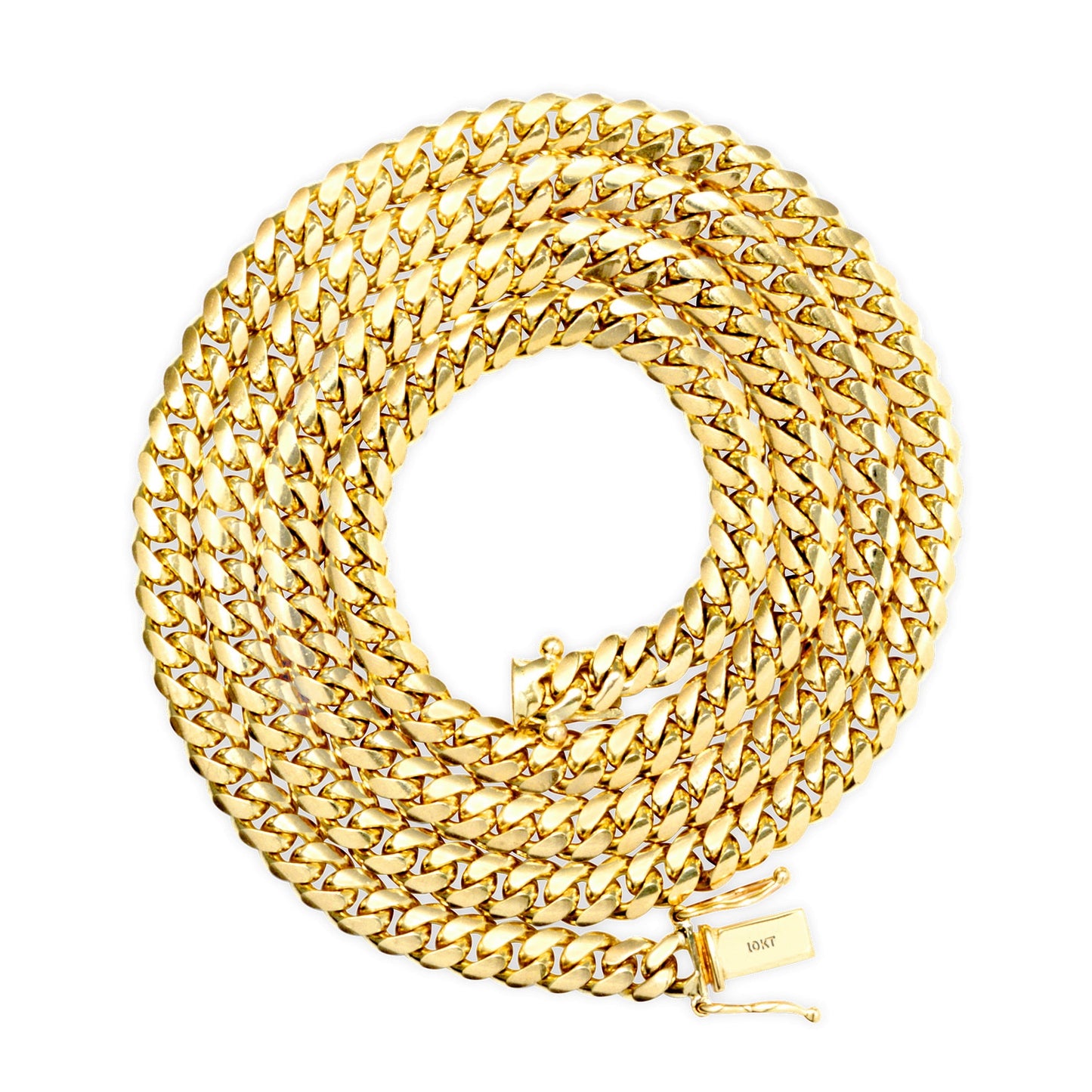 10K Real Yellow Gold Solid Miami Cuban Link 5Mm Chain Bracelet (7"-9") Italian Jewelry for Men
