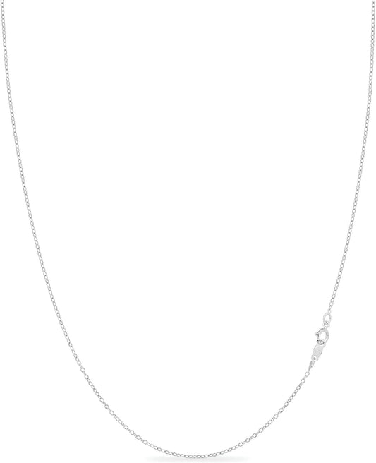 1Mm 925 Sterling Silver Necklace for Women | 16-36 Inch Long Silver, 18K Gold, Rose Gold Necklaces for Women - Made in Italy Real Cable Chain Jewelry | Dainty Cadena De Plata S925 Para Mujer
