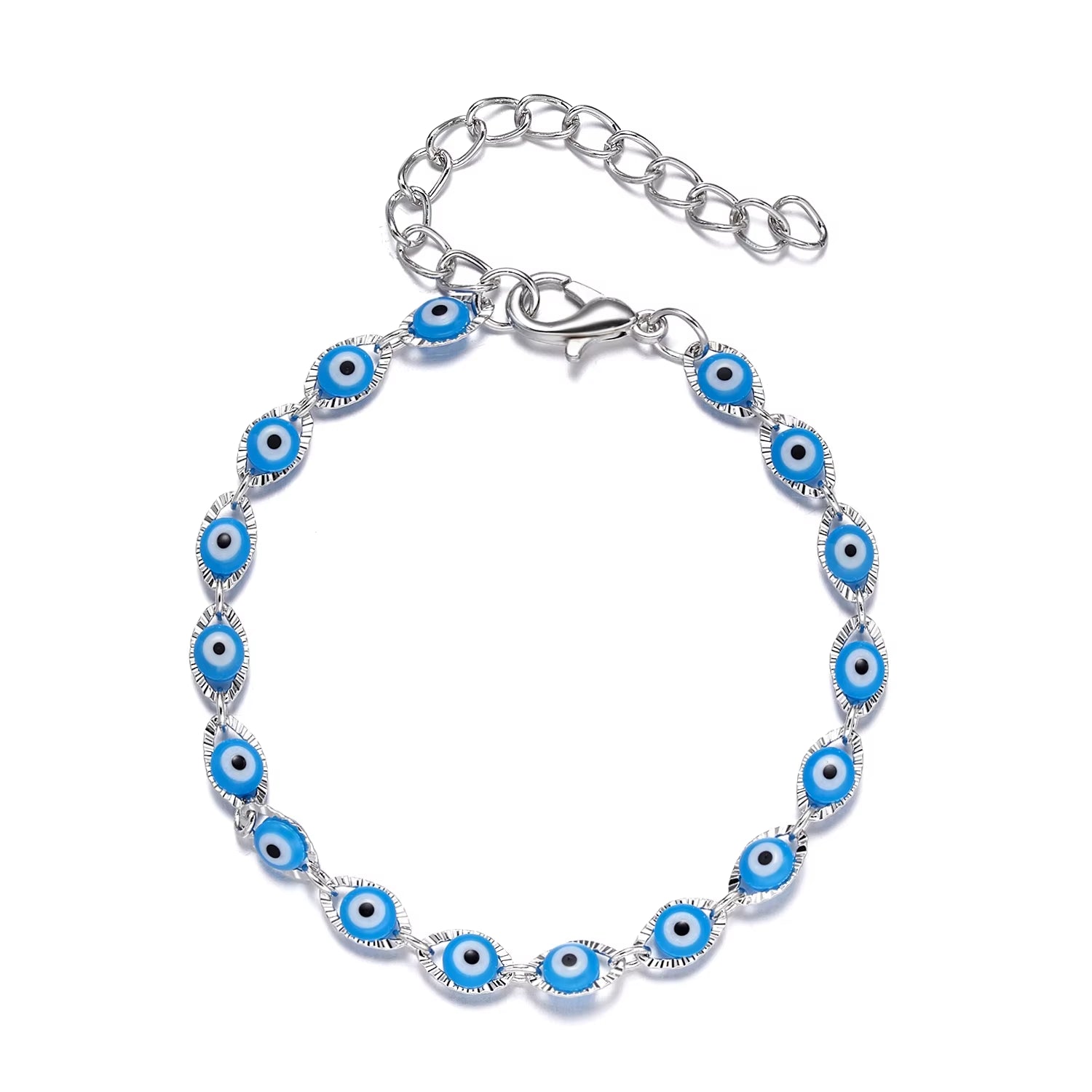 Turkish Lucky Evil Eye Bracelets Blue Evil Eye Bead Bracelet Men Women Handmade Lucky Jewelry Charm Bracelet Female Dropshipping