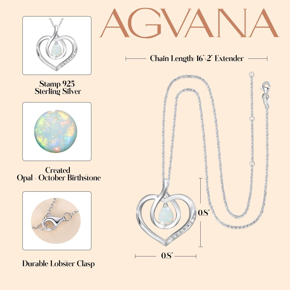 Heart Birthstone Necklace for Women Sterling Silver Genuine or Created Gemstone Forever Love Pendant Necklace Fine Jewelry Anniversary Birthday Gifts for Women Mom Wife