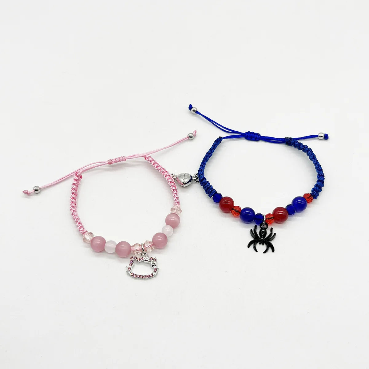 2024 New Bat Spider Friendship Bracelets Best Friend Bff Halloween Christmas Matching Rope Chain Bracelets Couples Family Sister