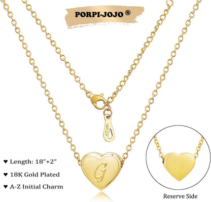 Initial Necklace for Women Letter Necklaces for Girls Dainty Gold Heart Pendant for Little Girls Birthday Gifts for Teens