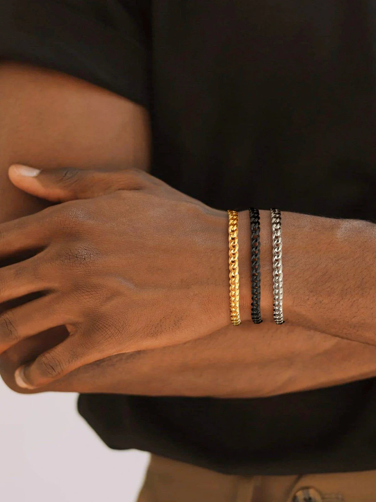 Cuban Chain Bracelet for Women Men 4.8MM Silver Wrist Bracelet 6.3 Inch Trendy Jewelry