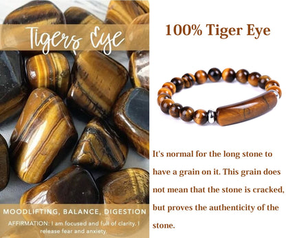 8Mm Tiger Eye Stretch Bracelet Crystal Handmade Bracelet Gifts for Women
