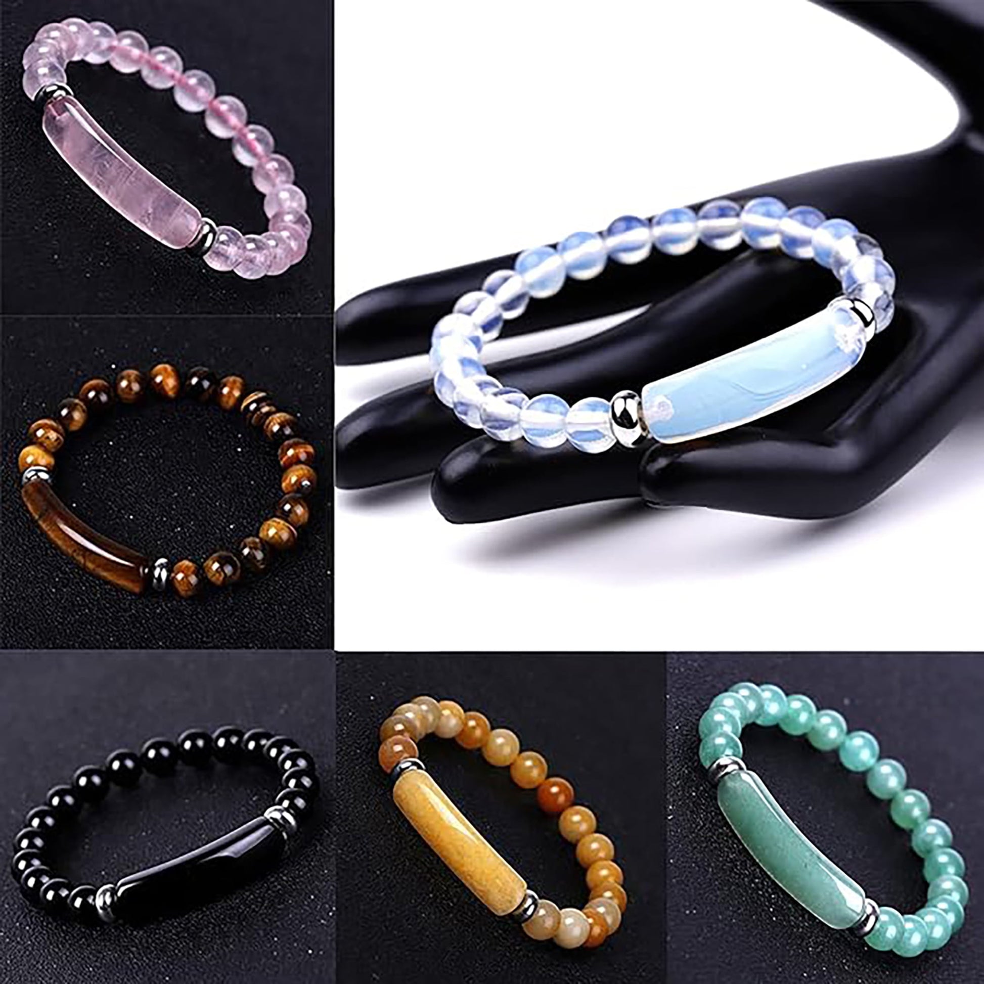 8Mm Clear Quartz Stretch Bracelet Energy Handmade Bracelet Gifts for Women
