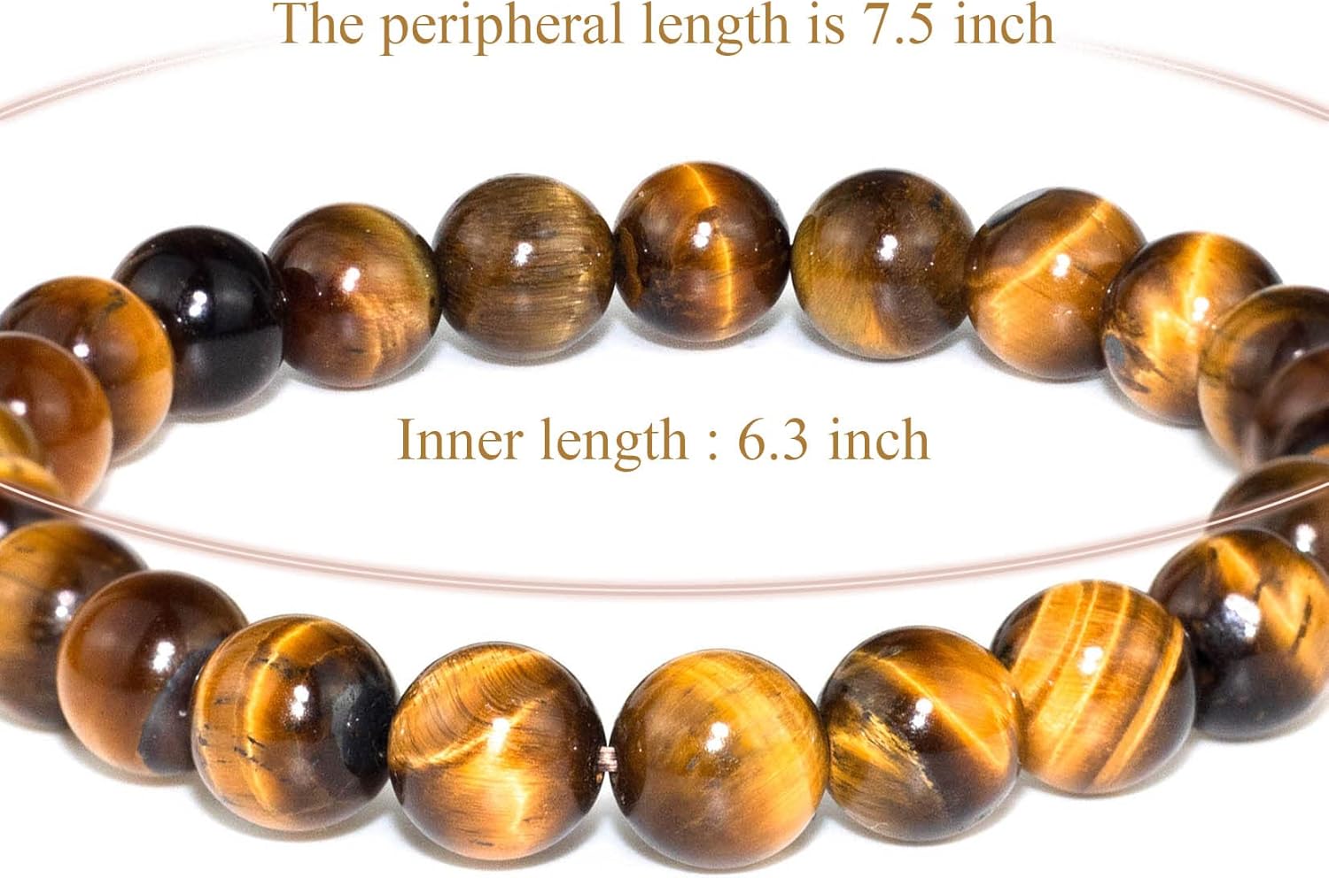 8Mm Natural Gemstone Stretch Bracelet, Handmade Unisex Crystal Bracelets for Meditation, Yoga, Spiritual Healing & Positive Energy