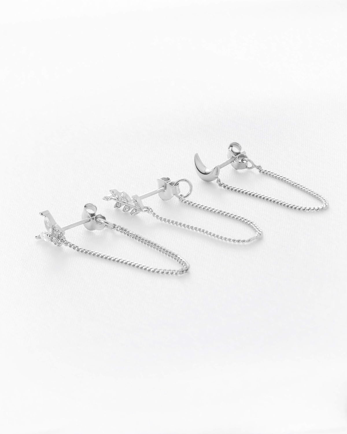 Silver & Gold Chain Earrings for Women - 14K Gold Butterfly Earrings for Women & More Trendy Earrings Styles - Comfortable Cute Earrings Aesthetic Jewelry
