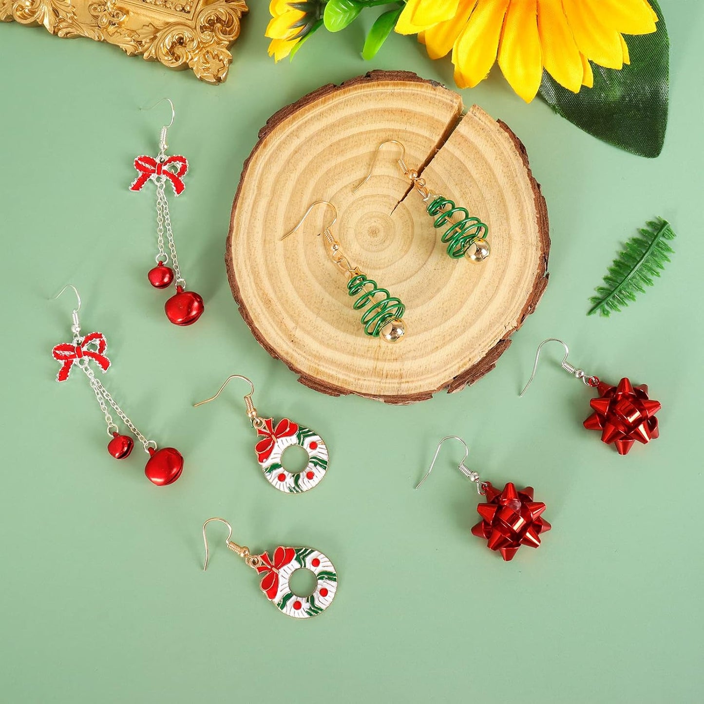 Christmas Earrings for Women Stocking Stuffers Christmas Tree Snowflake Bow Bell Dangle Earrings Xmas Holiday Jewelry Gifts Outfits Accessories
