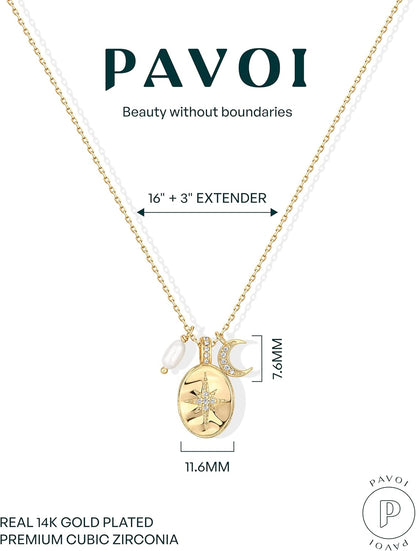 14K Gold Plated Engraved Coin Pendant Necklaces for Women | Byzantine Coin Pendants | Bohemian Necklace