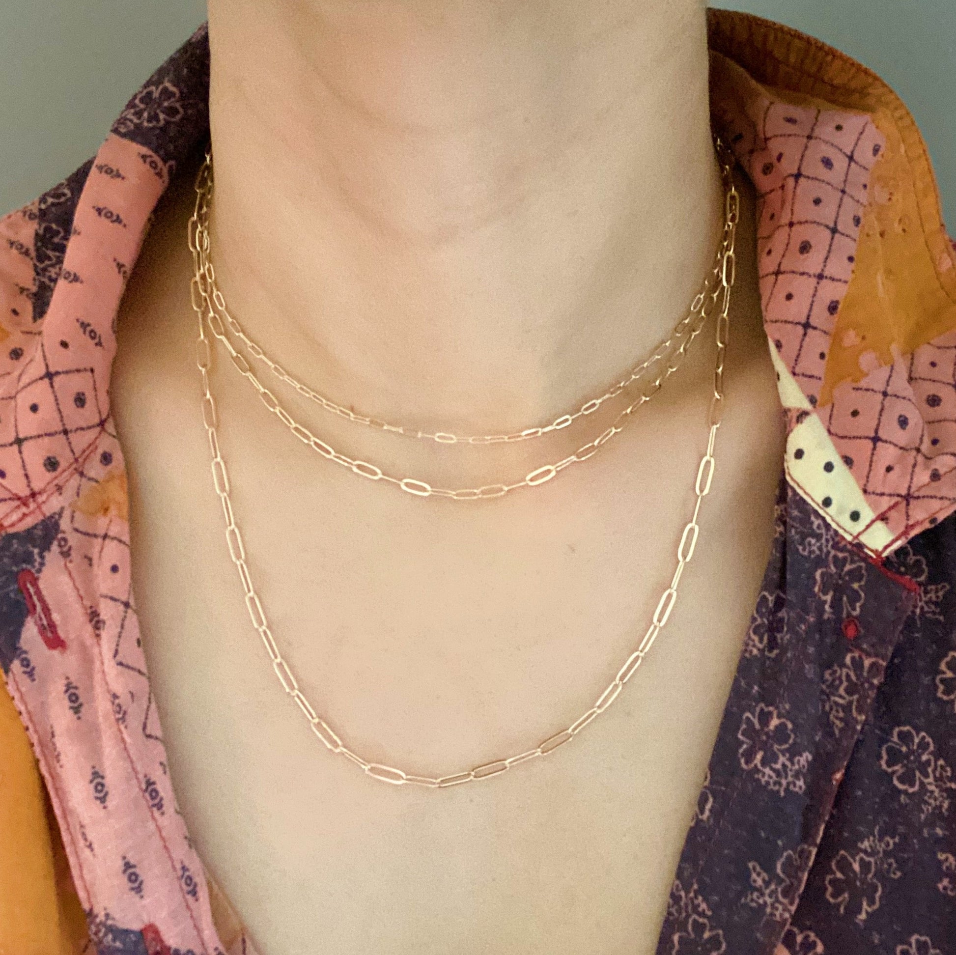 Triple the Fun Chain Link Necklace