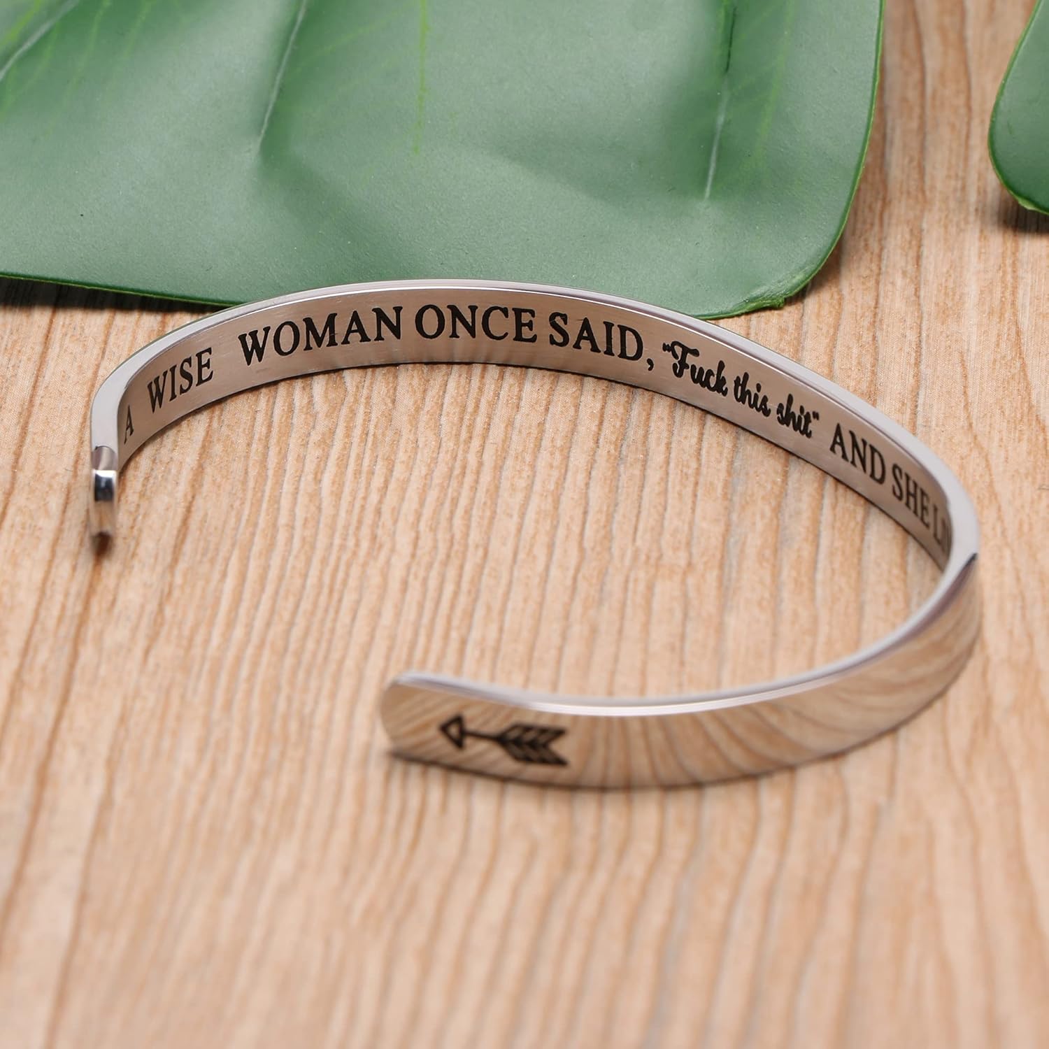 Daughter Mother Bracelets Wide Cuff Bangle Message Engraved Christmas Gifts for Her